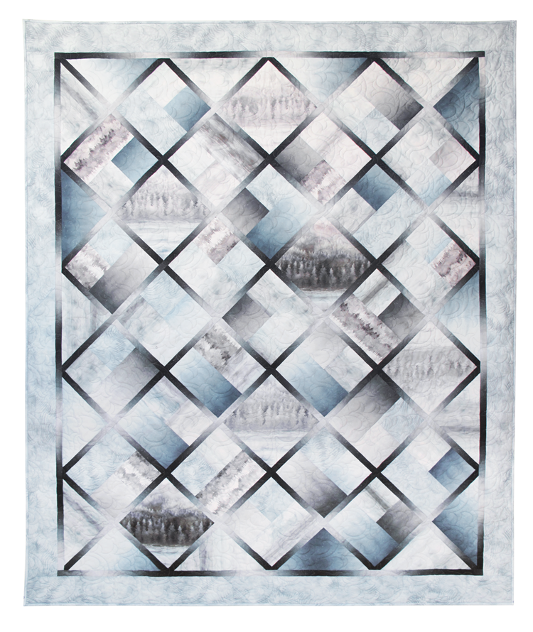 FROSTED FOREST PIECED QUILT PATTERN