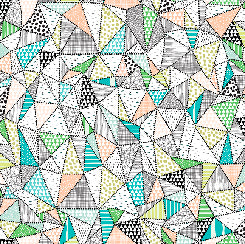 Posh Hedgehog triangles-Fabric by the Yard