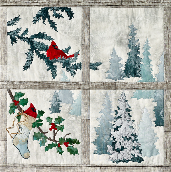 JOYEUX NOEL WINDOW LASER CUT FABRIC KIT