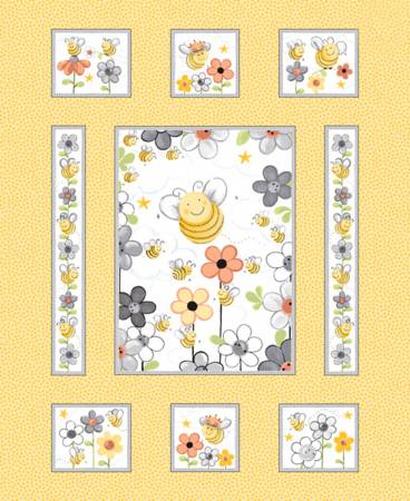 Yellow Sweet Bees Panel