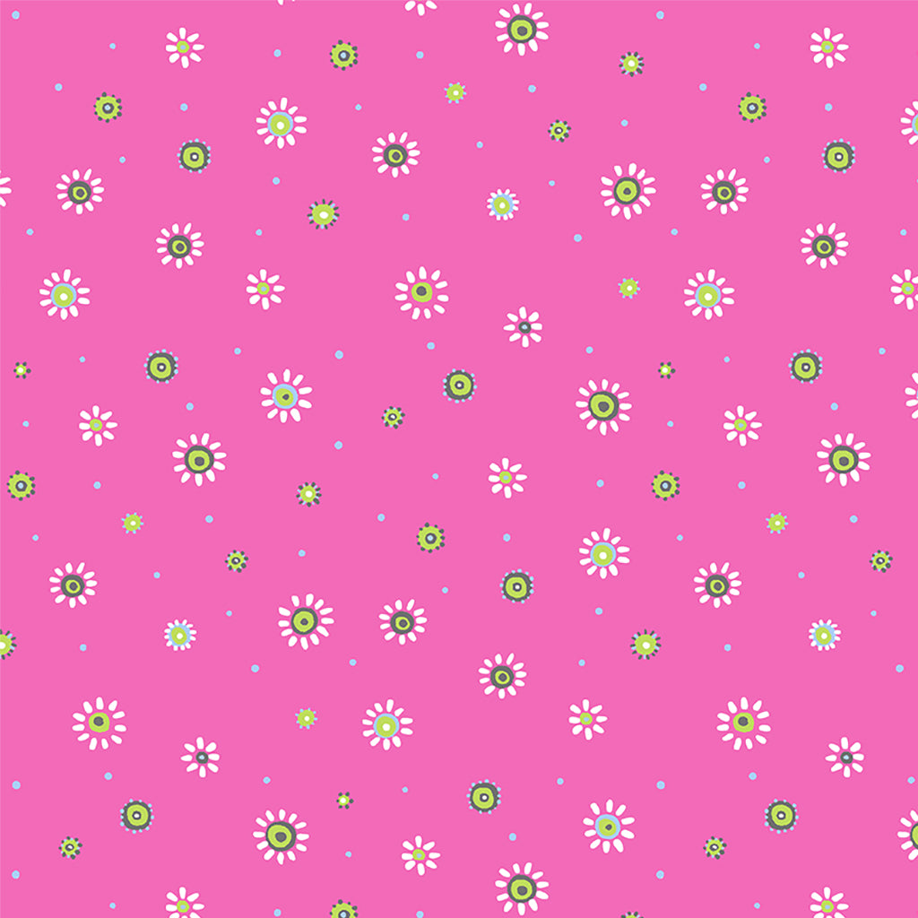 Sunburst Dot Magenta Fabric by the Yard