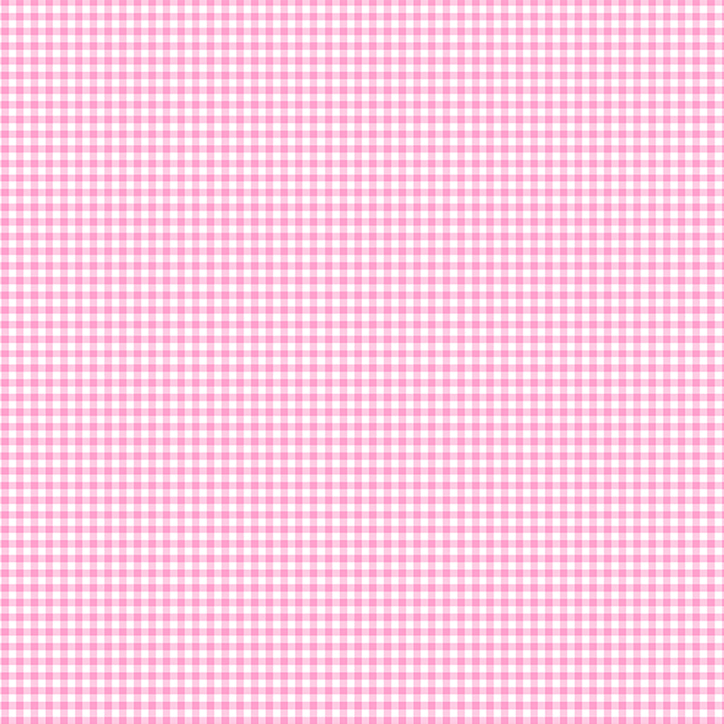 Gingham Check pink fabric by the yard