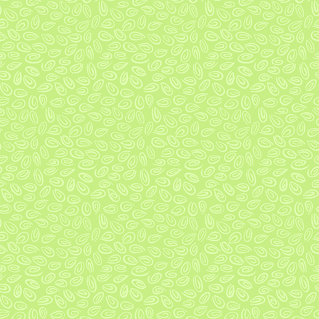 Swirls Medium Green Fabric by the Yard