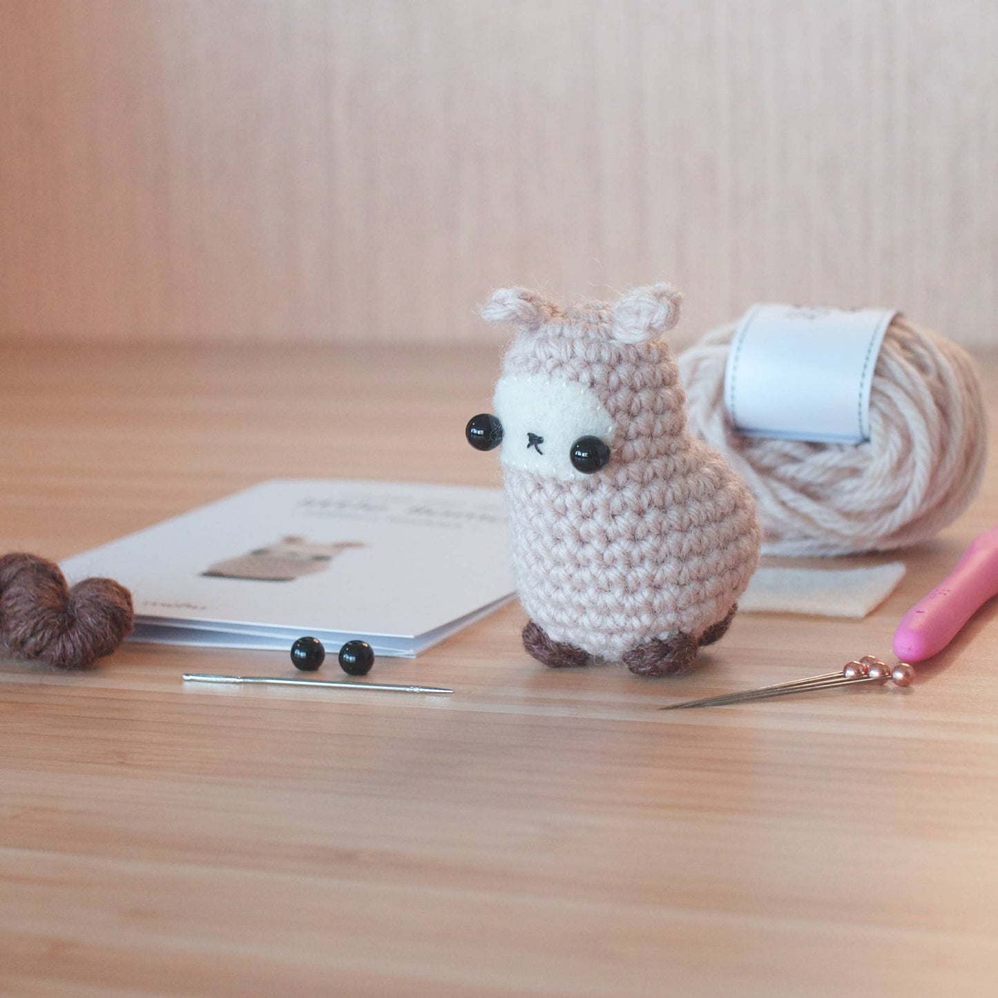 Amigurumi kit - crochet llama craft kit