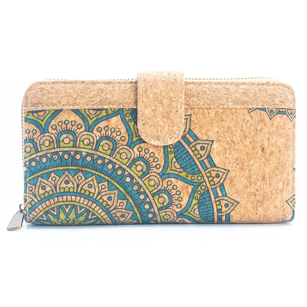 Natural Cork Mandala Pattern Women's Long Wallet/Cardholder
