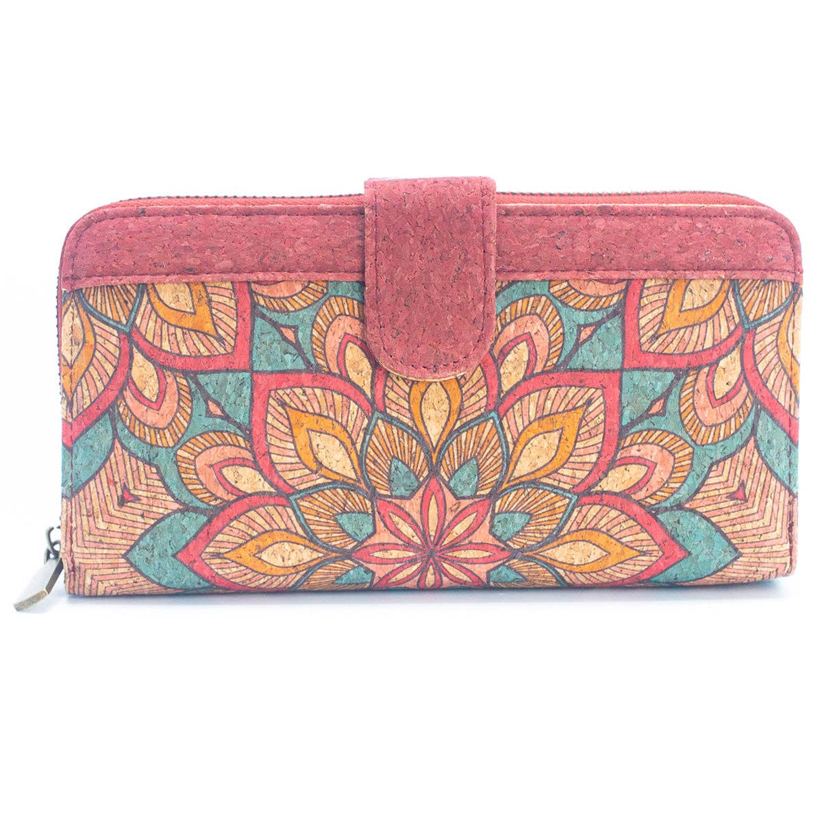 Natural Cork Mandala Pattern Women's Long Wallet/Cardholder