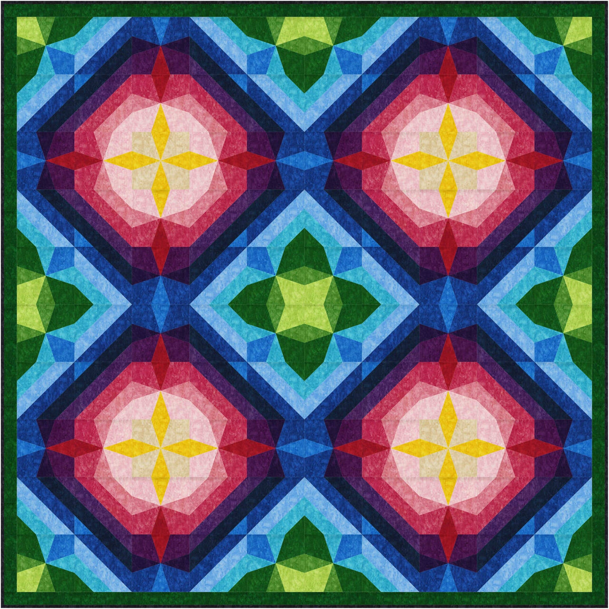 Venetian Rose Quilt Printed Pattern