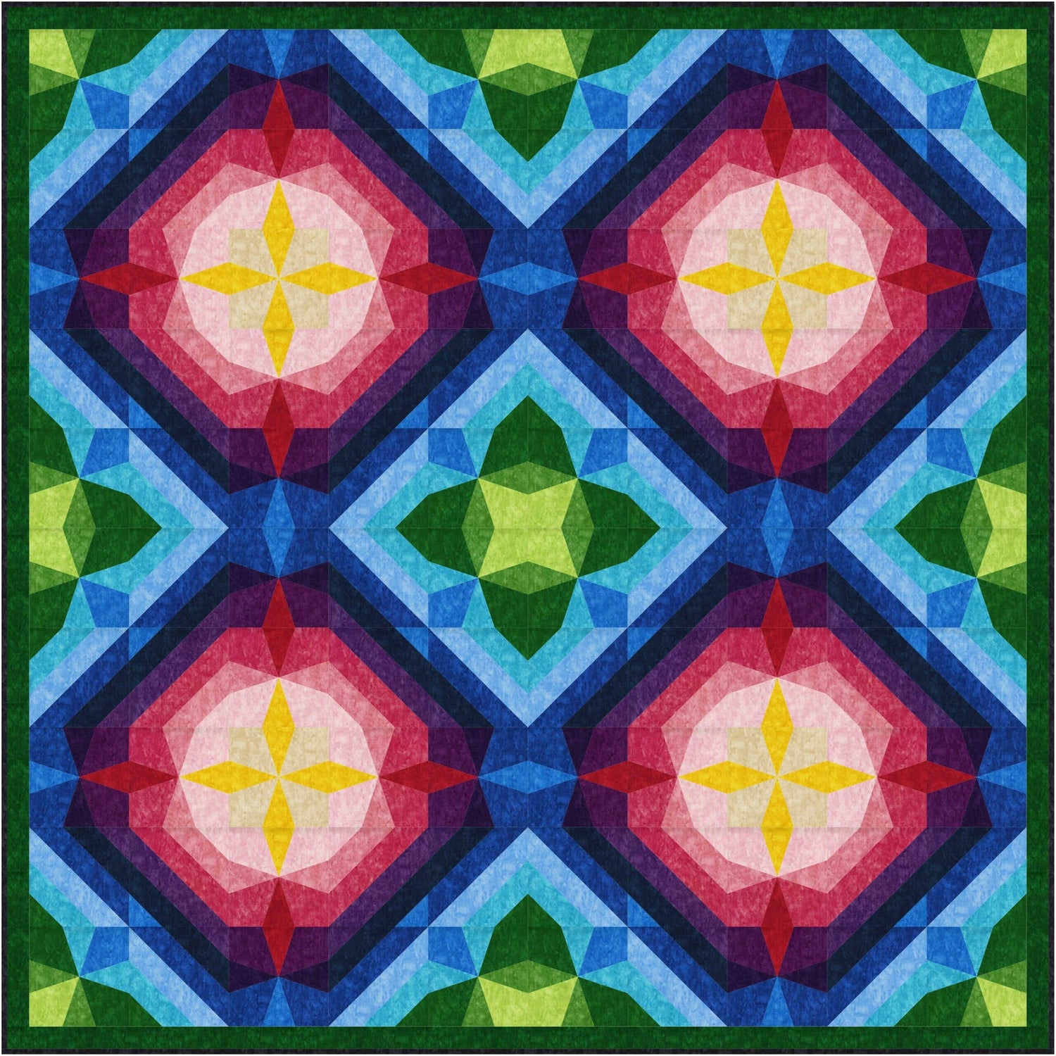 Venetian Rose Quilt Printed Pattern