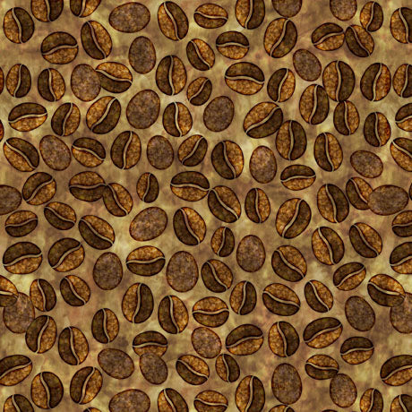 Coffee Beans Fabric by the Yard