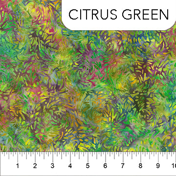 Banyan Batiks BFF Citrus Green Fabric by the Yard