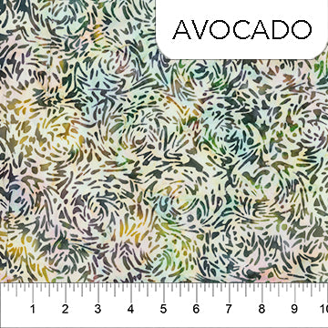 Banyan Batiks BFF Avocado Fabric by the Yard