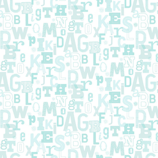 Adorable Alphabet by the yard blue letters