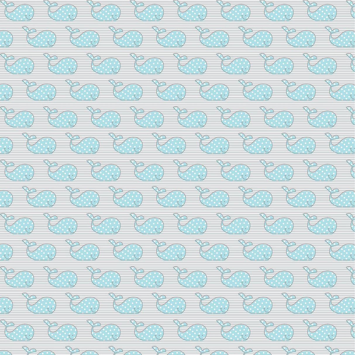 Adorable Alphabet by the yard blue Whale