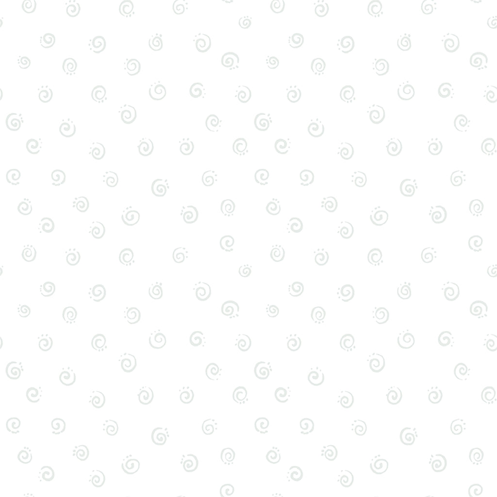 Swirl White Fabric by the Yard