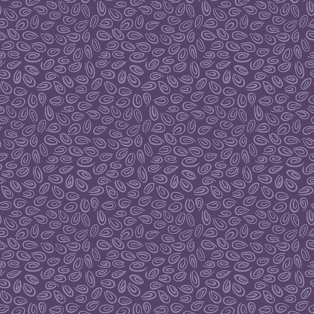 Swirl Aubergine Fabric by the Yard