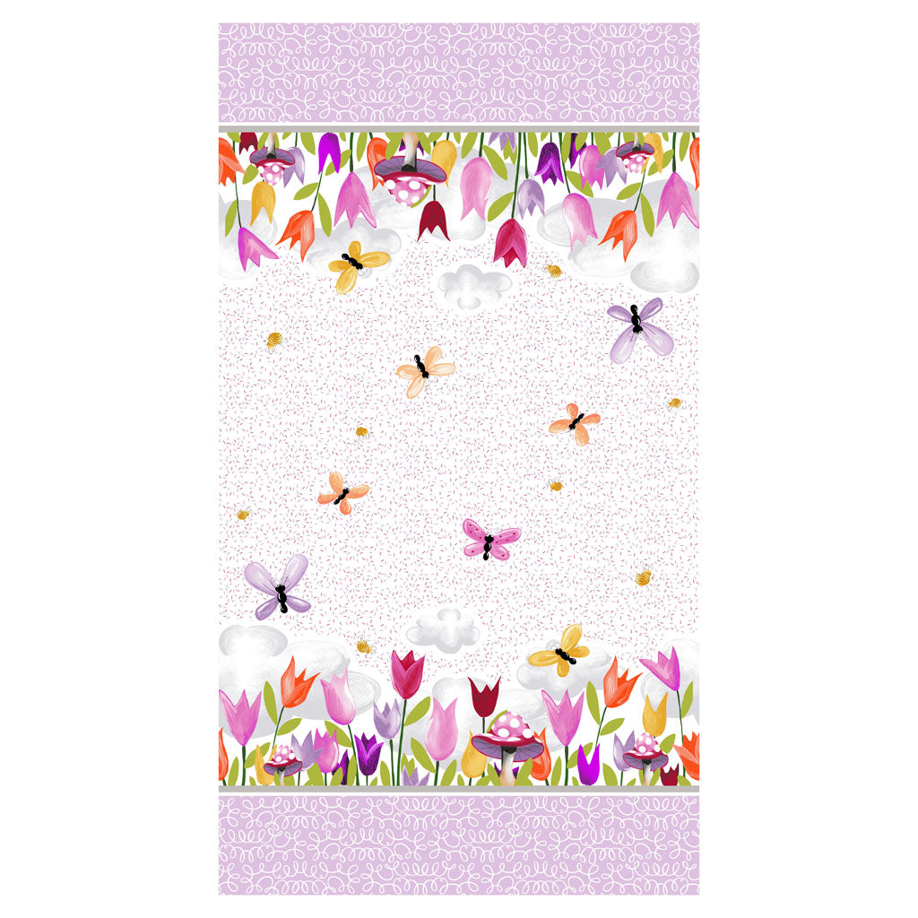 Sloane the Snail Double Border Fabric by the Yard