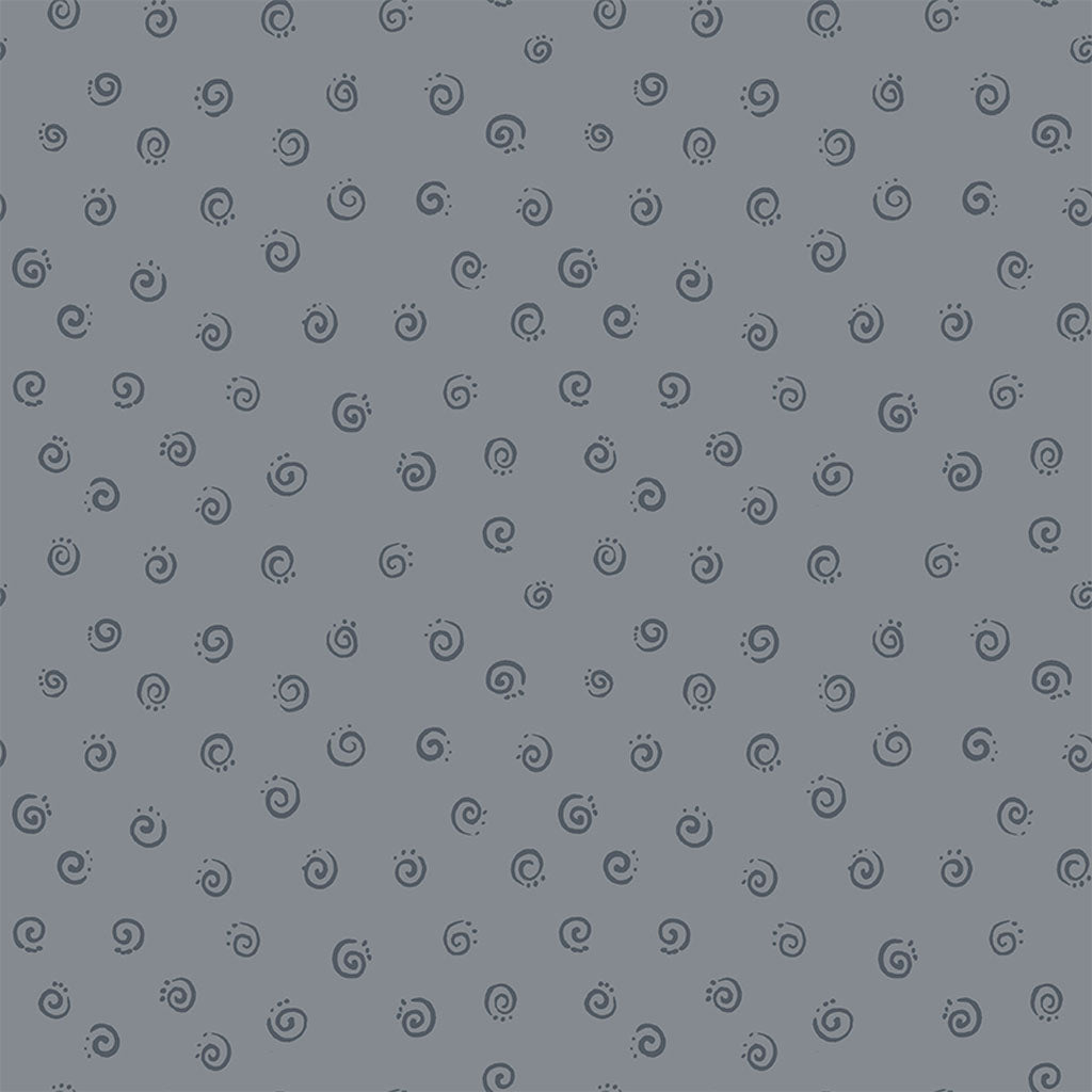 Squiggle Medium Gray Fabric by the Yard