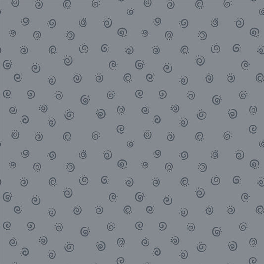 Squiggle Medium Gray Fabric by the Yard
