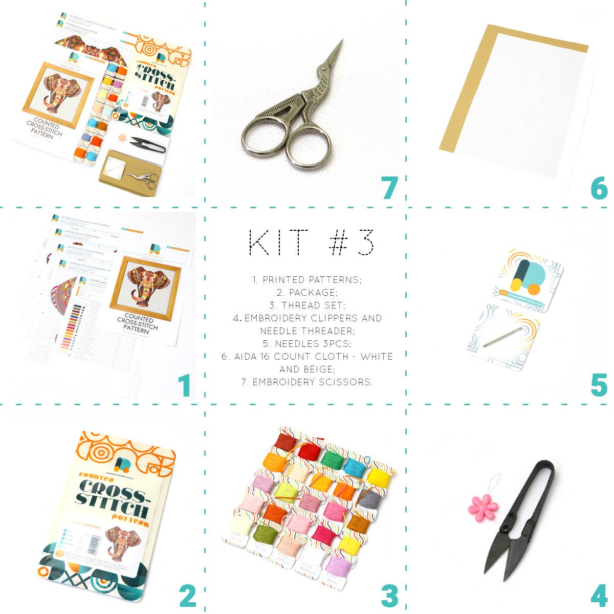 New York USA, Counted Cross Stitch Kit: