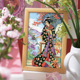 Tapestry Printed Kit Needlepoint Japanese Lady