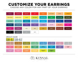 Yarn Customizable Wood Stud Earrings: Apricot