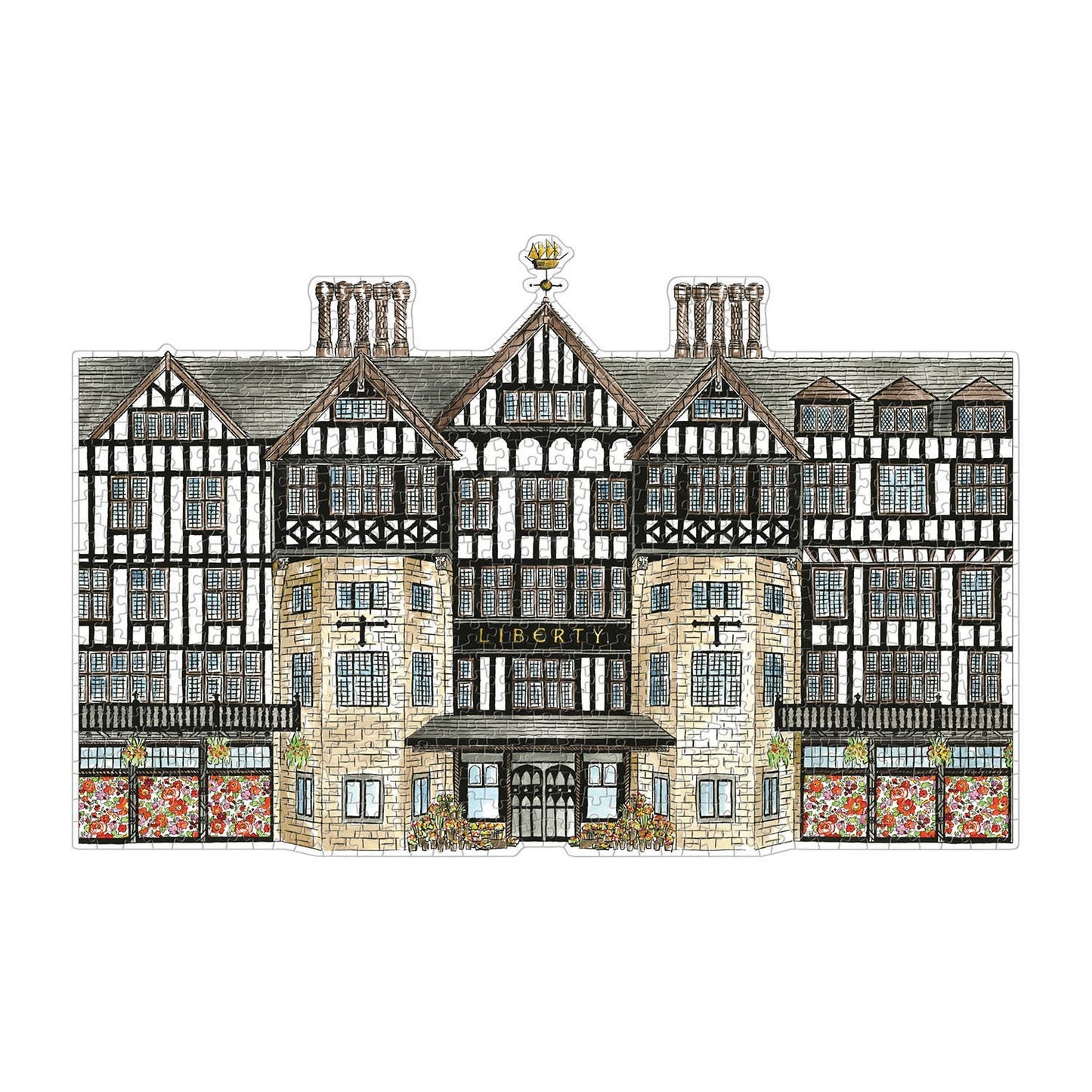 Liberty Tudor Building 750 Piece Shaped Puzzle