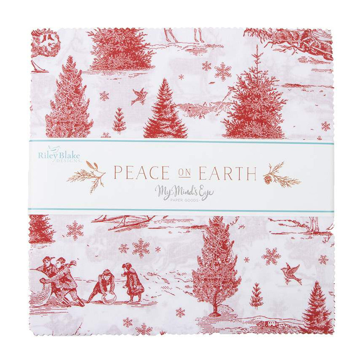 Peace on Earth 10" stacker by Riley Blake