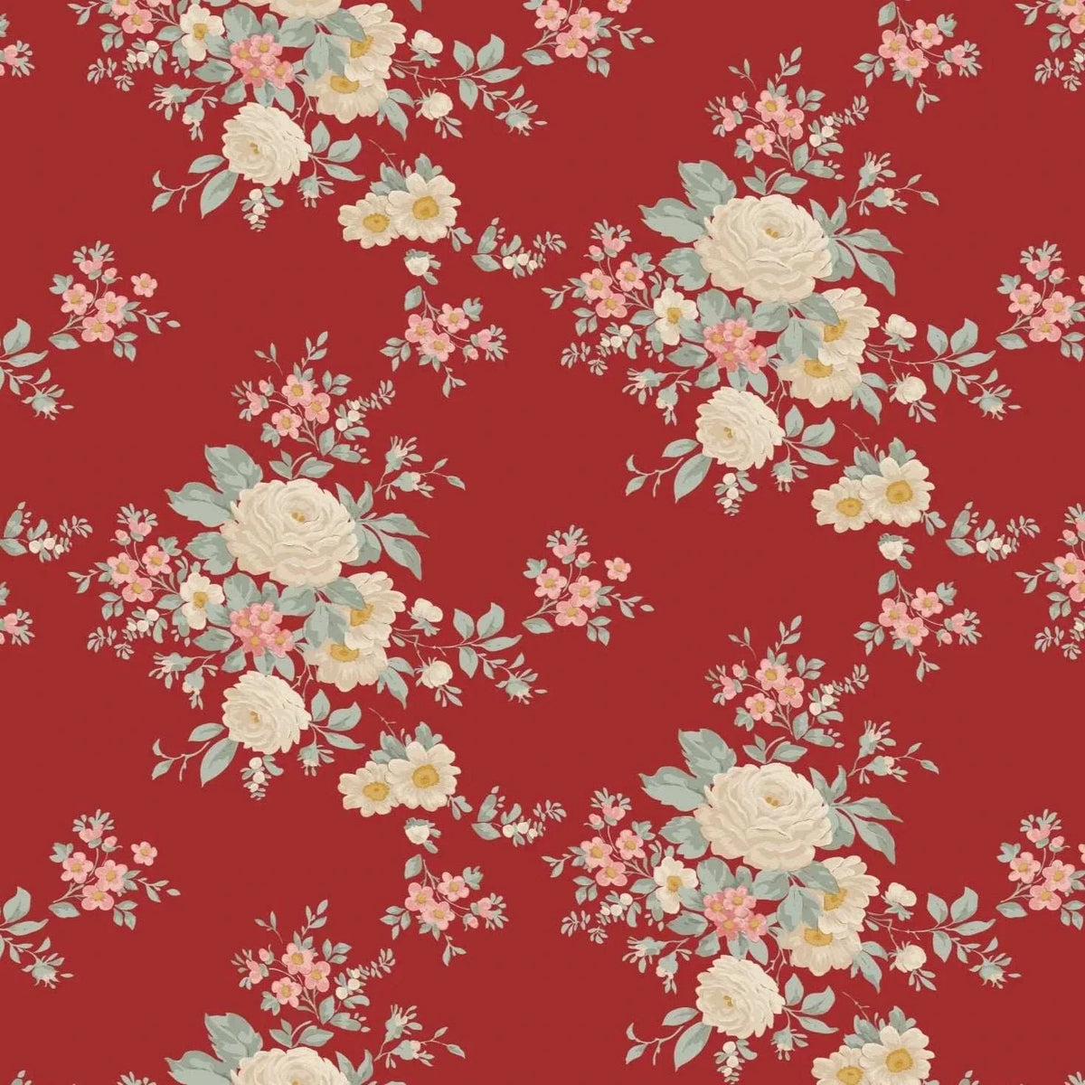 Pre-Order* Merry Little Christmas Carol Burgundy TIL100622 from TILDA by the yard PREORDER — Expected availability: July 2027.
