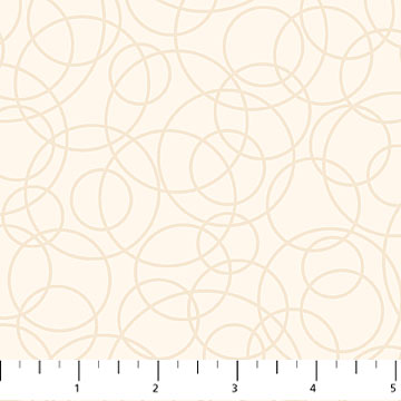 Neutrality single colorway - Ivory, Tangled Circles by Patrick Loose, by the yard