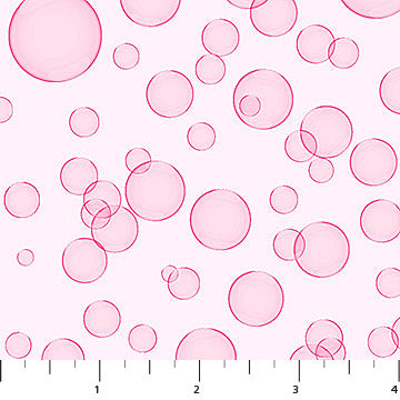 Good Together from Northcott, by the yard Pink Floating Bubbles