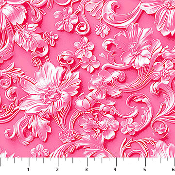 Good Together from Northcott, by the yard Pink Baroque Damask