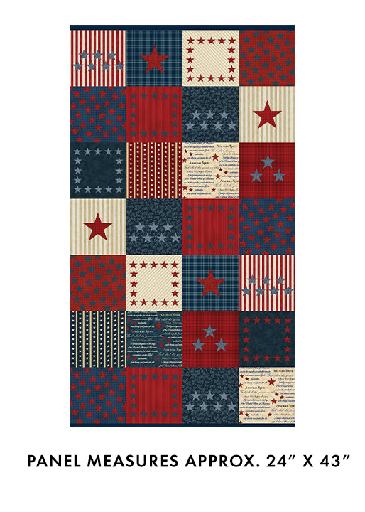 American Spirit Panel Blue/Red