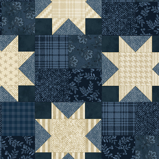 American Spirit Patch Blue, from Benartex by the yard