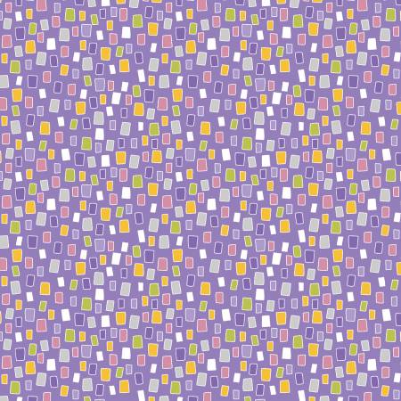 Benartex Chalk Baby Flannel Playful Shapes Purple Flannel by the Yard