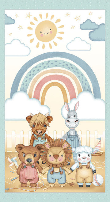Boho Buddies Panel from Henry Glass, sold by the panel