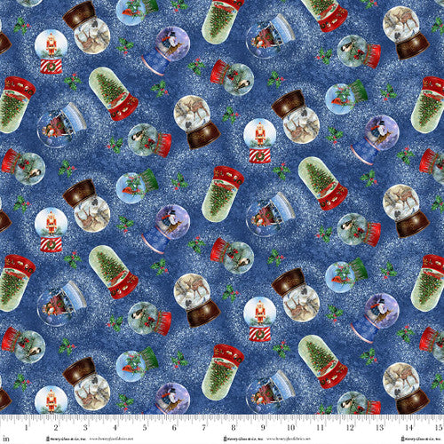 Believe from Henry Glass, Blue Snow Globe toss by the yard