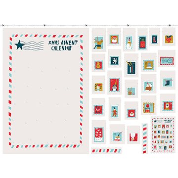 Katia 8oz cotton canvas Xmas Advent Calendar / Xmas Stamps Calendar