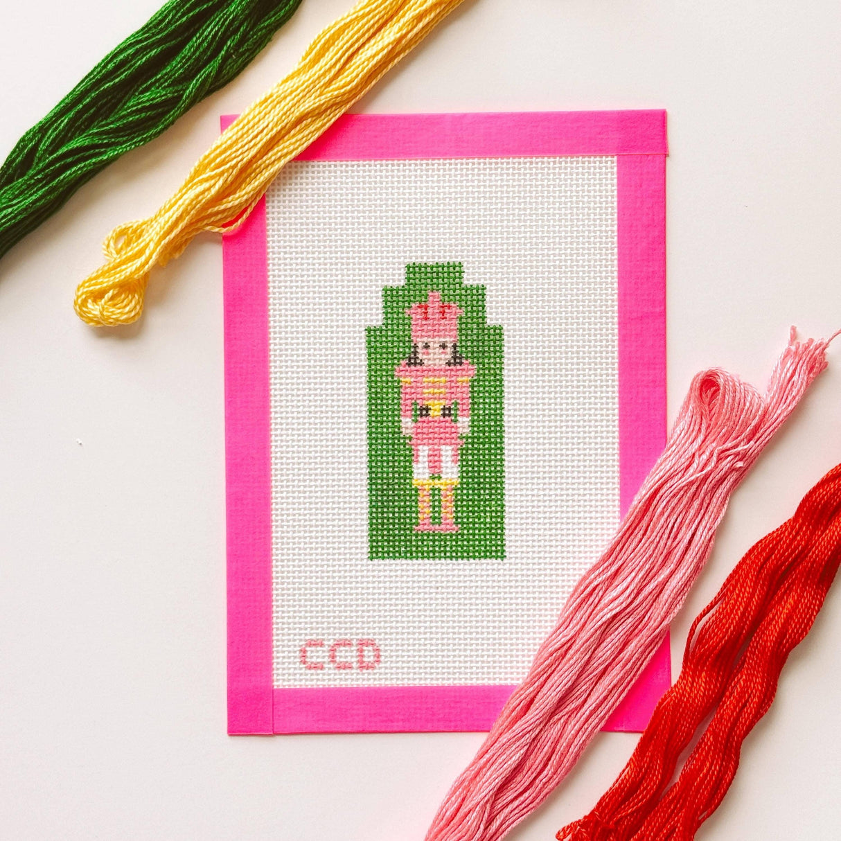 Hand Painted Nutcracker 3” Needepoint Canvas 13 Mesh Christmas Needlepoint Canvas Nutcracker Hand Painted