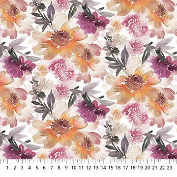 Northcott Vivian, Large Floral Multi, by the yard