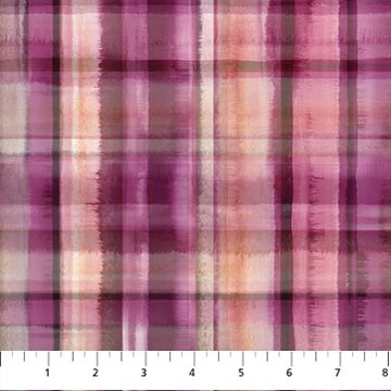 Northcott Vivian Plaid Maroon Multi, by the yard