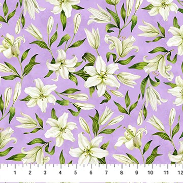 Spring Awakening,  Lilac Lillies by Northcott