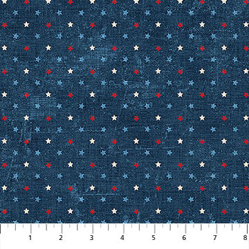 American Heartland, Navy Multi-Star , from Northcott by the yard