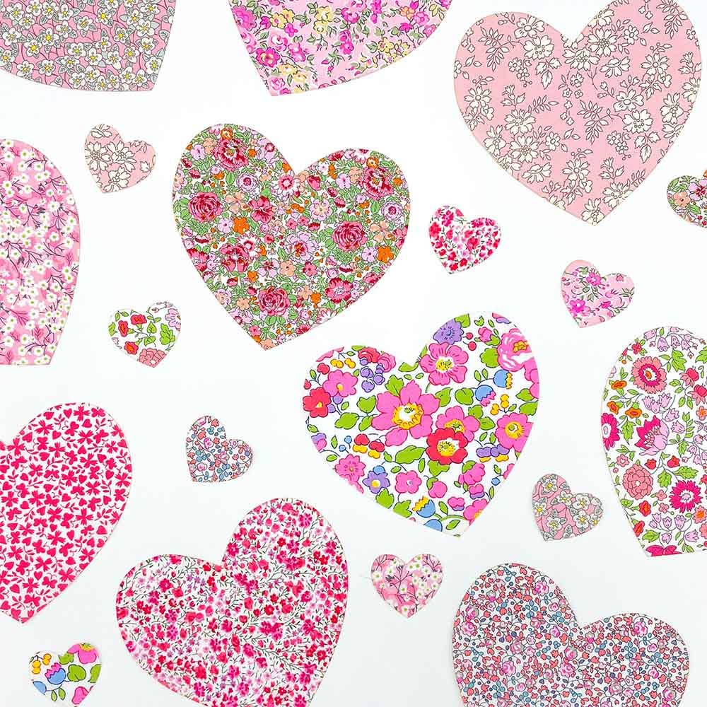 Pre-Cut Liberty Tana Lawn® Fabric Hearts | Craft Kits from Alice Caroline