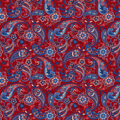 3186-88 Red || Liberty HillLiberty Hill, from Henry Glass, Red Paisley