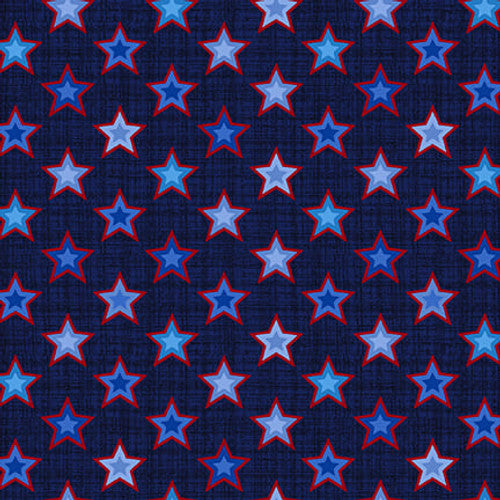 3191-77 Navy || Liberty Hill, from Henry Glass, Navy Stars Stars