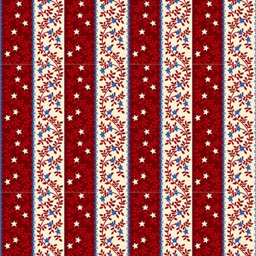 3192-88 Red || Liberty Hill, from Henry Glass, Stripes