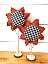 2pc. Summer Fall Sunflower Set - Autumn Check