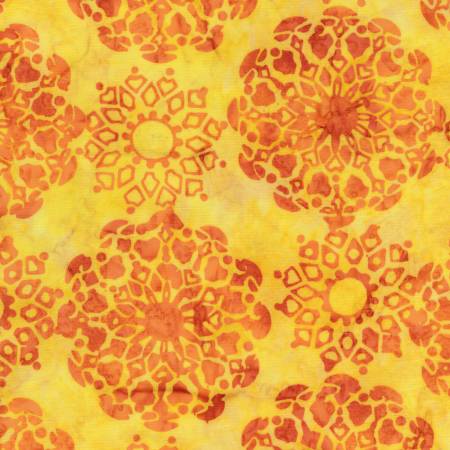 Anthology Fabrics Flourish Yellow Batik Lantern 3352Q-X