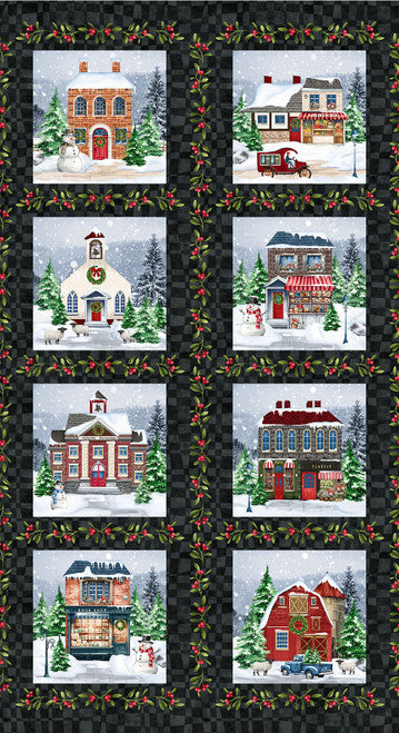 3522-99 Black || Hollyville Manor from Henry Glass by the panel