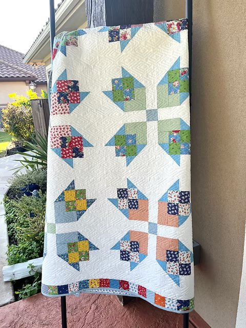 Kick off Jelly Roll Week with Barb and the Star Flower Quilt, 2 sessions Tuesdays 9/15 and 9/29 5-8pm